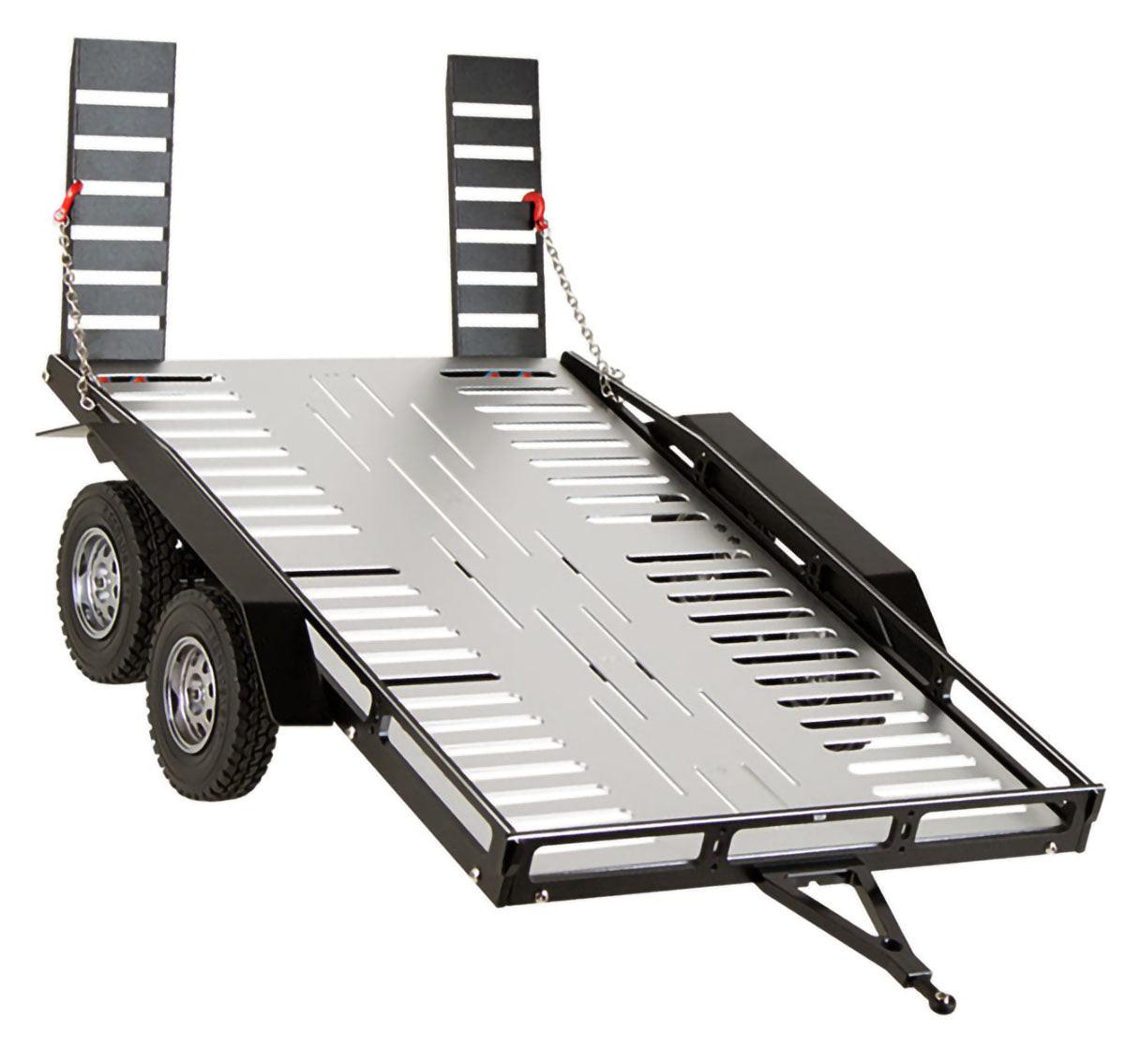 Powerhobby 1/10 CNC Machined Dual Axle Scale Truck Trailer Crawler Silver