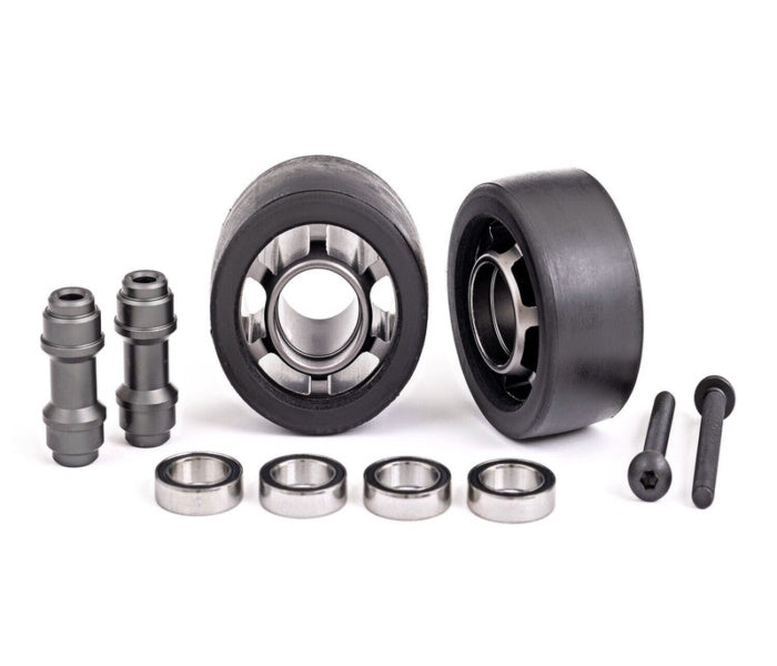 Traxxas 7775A Aluminum Wheelie Bar Wheels Grey Maxx Sledge X-Maxx XRT