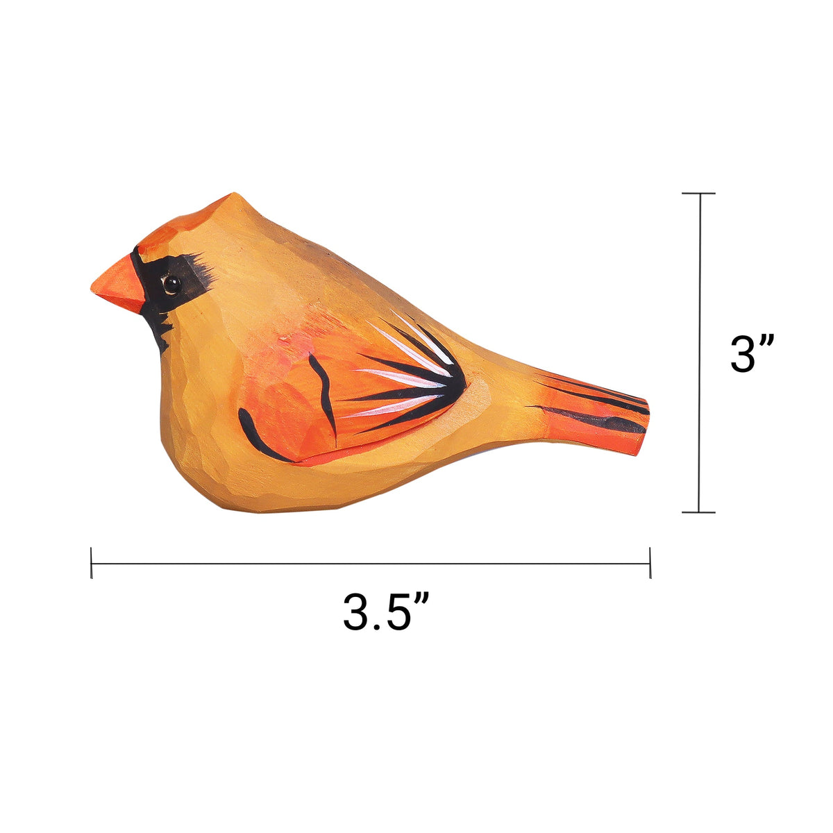 Hand Carved Cardinal Bird, Unique Gift for Loved Ones