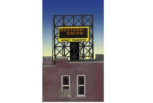 Miller Engineering 338940 N/Z Scale Western Union Billboard