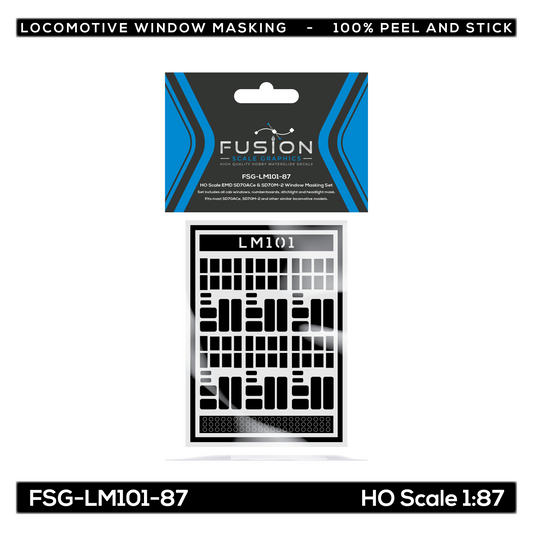 HO Scale EMD SD70ACe & SD70M-2 Locomotive Window Masking Set