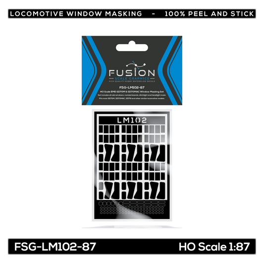 HO Scale EMD SD70M & SD70MAC Locomotive Window Masking Set