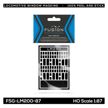HO Scale GE GEVO Locomotive Window Masking Set