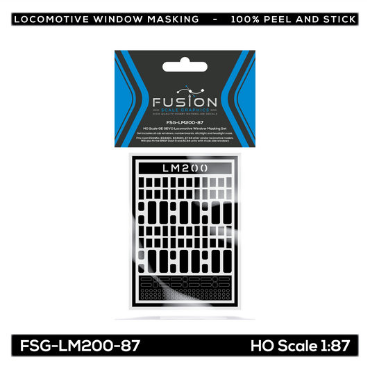 HO Scale GE GEVO Locomotive Window Masking Set