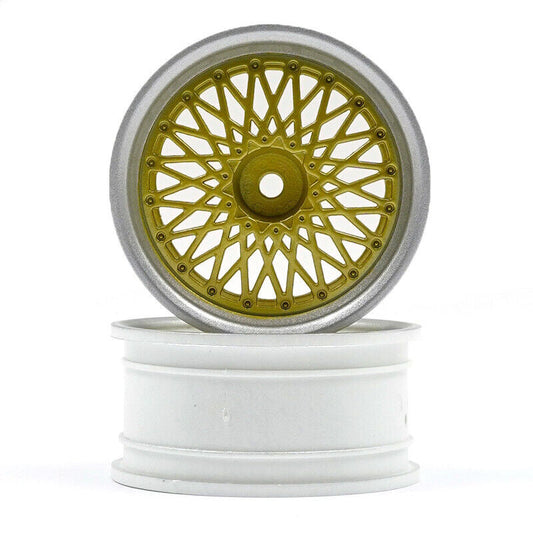 HPI 120266 26mm BBS RS Silver Gold Rim 2 pcs For 1/10 RC Drift Car