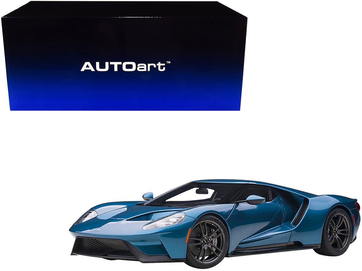 2017 Ford GT Liquid Blue Metallic 1/12 Model Car by Autoart  free shipping USA