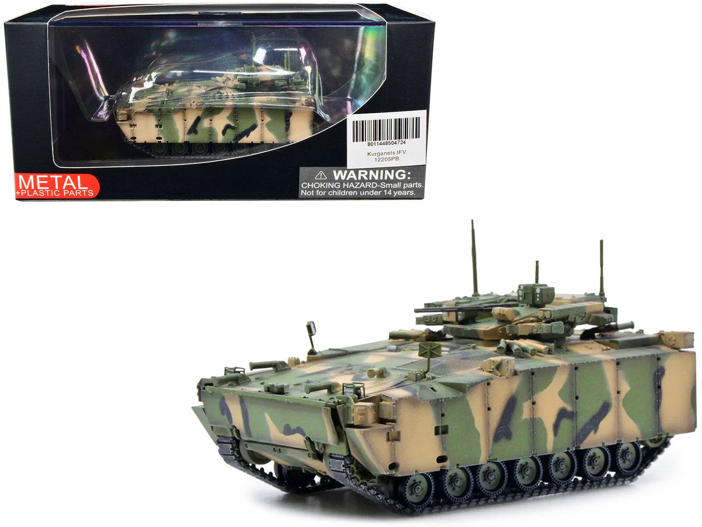 Russian (Object 695) Kurganets-25 Infantry Fighting Vehicle with Four Kornet EM Guided Missiles Camouflage 1/72 Diecast Model by Panzerkampf  free shipping USA