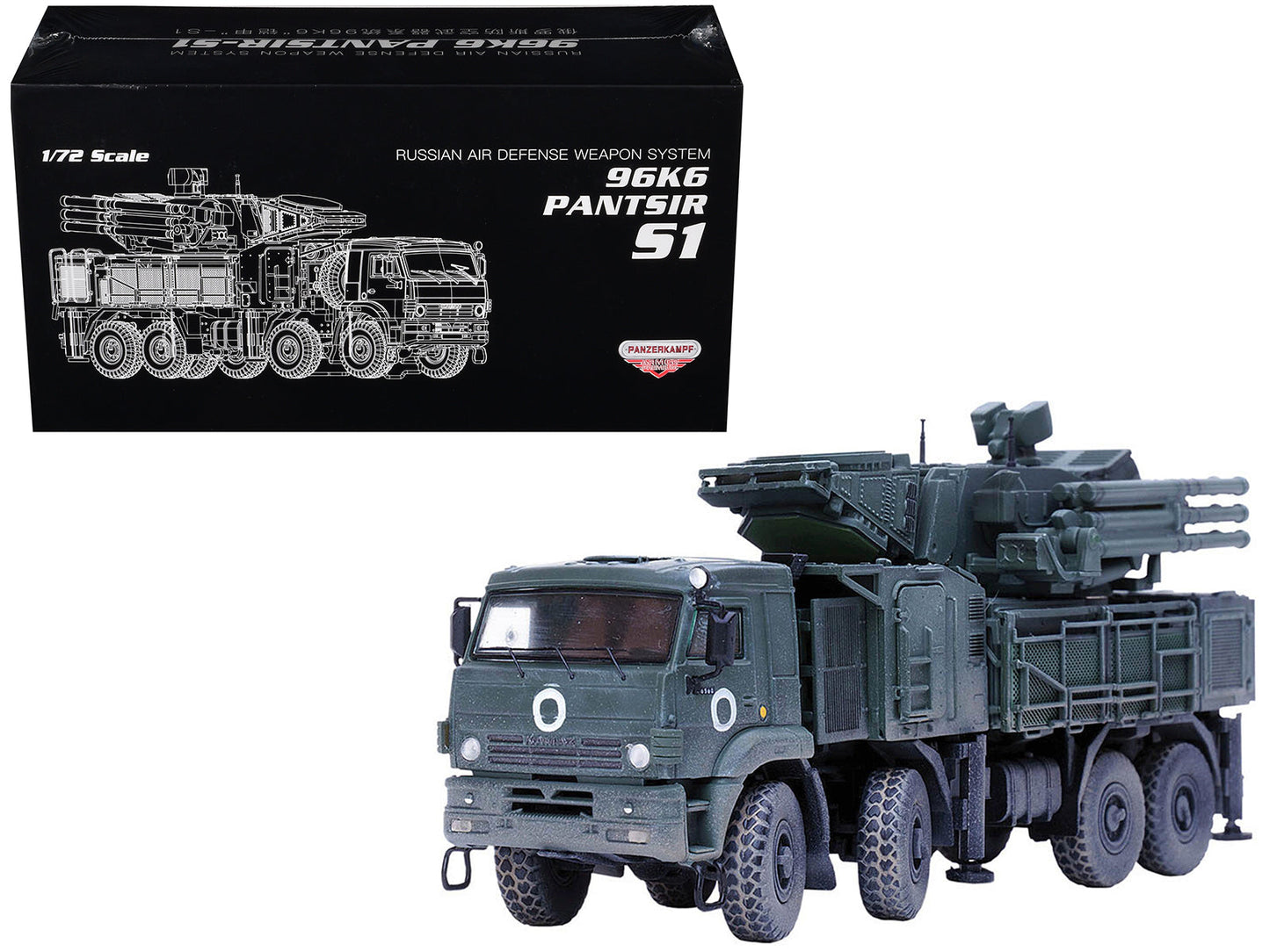 Pantsir S1 96K6 Self-Propelled Air Defense Weapon System "Ukraine War" Russian Army "Armor Premium" Series 1/72 Diecast Model by Panzerkampf  free shipping USA