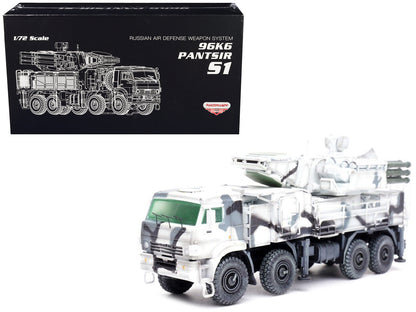 Pantsir S1 96K6 Self-Propelled Air Defense Weapon System Winter Camouflage "Russia's Arctic Forces" "Armor Premium" Series 1/72 Diecast Model by Panzerkampf  free shipping USA