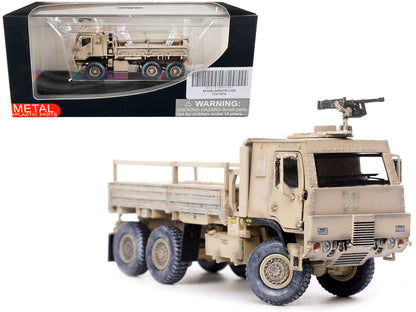 M1083 MTV (Medium Tactical Vehicle) Armored Cab Cargo Truck with Turret Desert Camouflage "US Army" "Armor Premium" Series 1/72 Diecast Model by Panzerkampf  free shipping USA