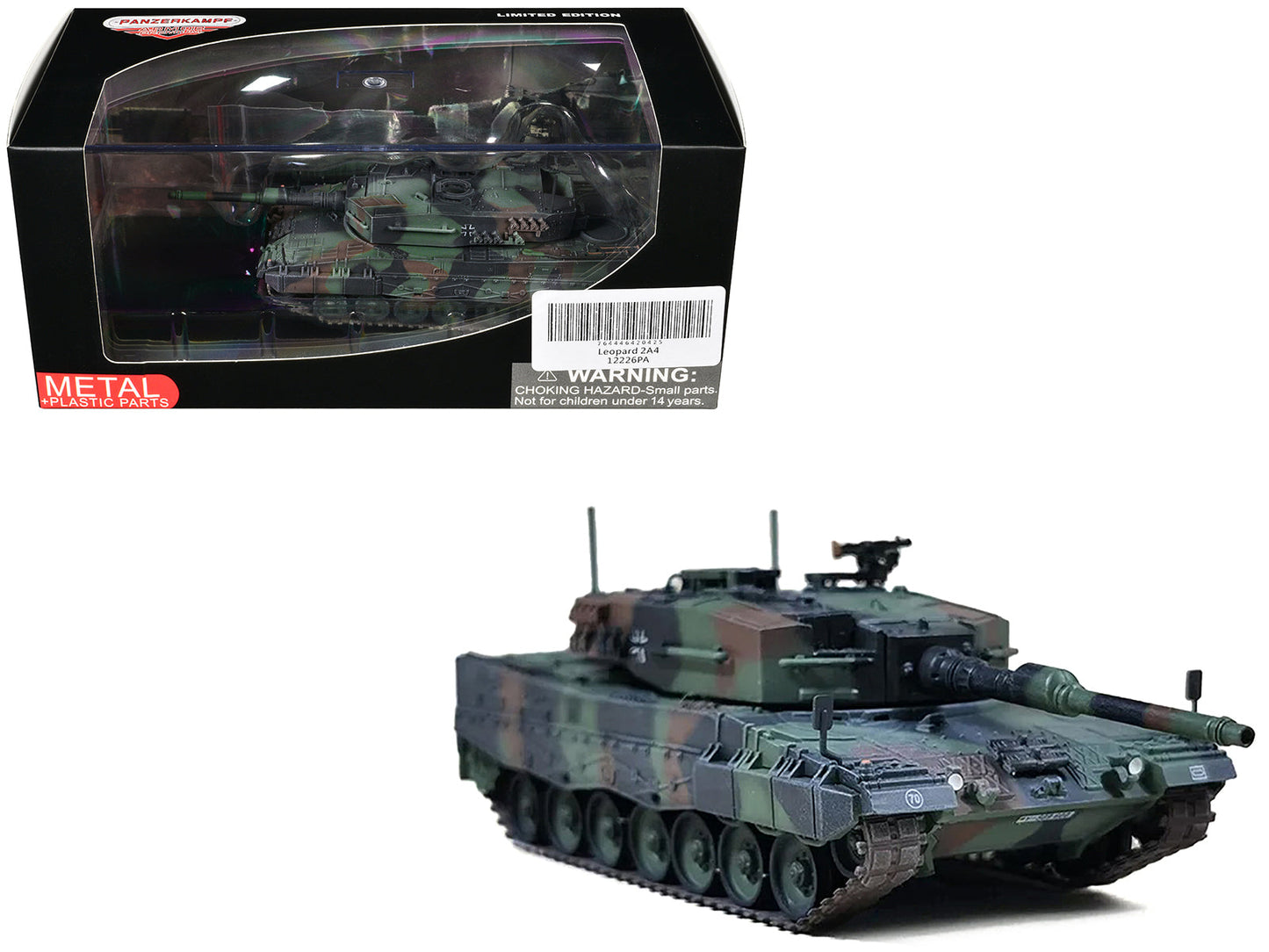 Leopard 2A4 Main Battle Tank with Snorkel "NATO Camouflage" German Army "Armor Premium" Series 1/72 Diecast Model by Panzerkampf  free shipping USA