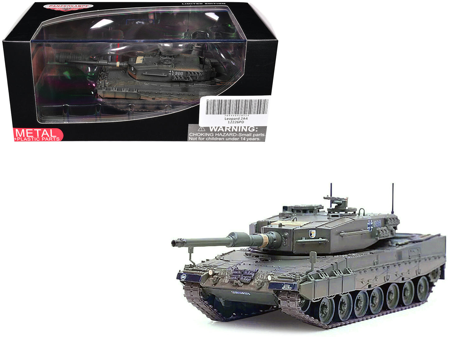 Leopard 2A4 Main Battle Tank with Snorkel "Green Camouflage" German Army "Armor Premium" Series 1/72 Diecast Model by Panzerkampf  free shipping USA