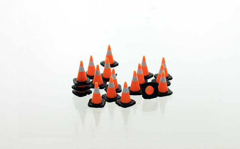 3D To Scale 50-110-3C 1/50 – Traffic Cones 18pk Black/White Detail