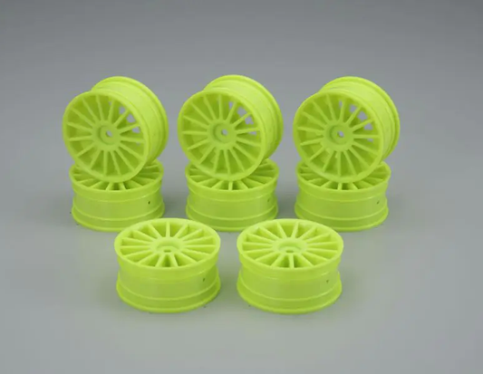 Kyosho 92012-8KYC Aero 24 Wheel (15-Spork/Fluorescence Yellow)