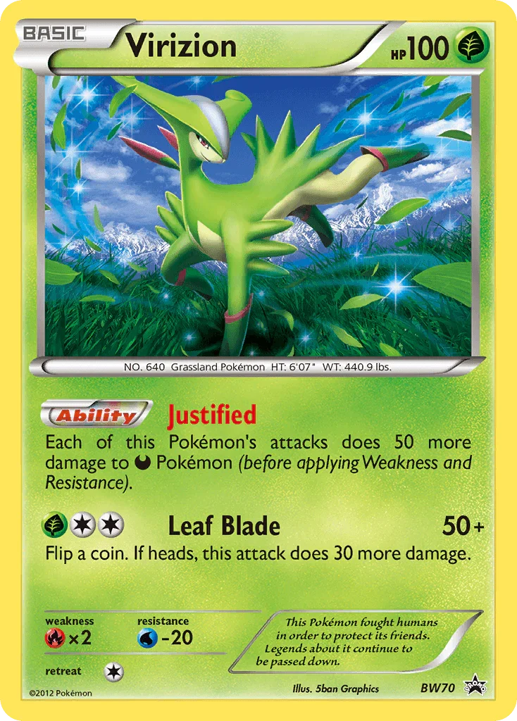 Virizion (BW70) [Black & White: Black Star Promos]