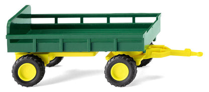 Wiking 086904 1/87 Agricultural Flatbed Trailer, Green Yellow