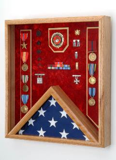 Flag Display case Combo Awards, Shadow Box