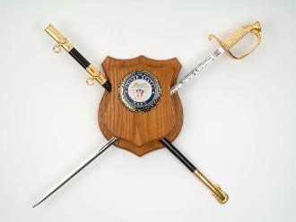 Military Sword Plaque Deluxe - Sword Wall Display, Deluxe Sword Plaque