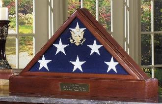 Large Flag Display case for 5 x 9.5 Flag - Cherry Burial Flag