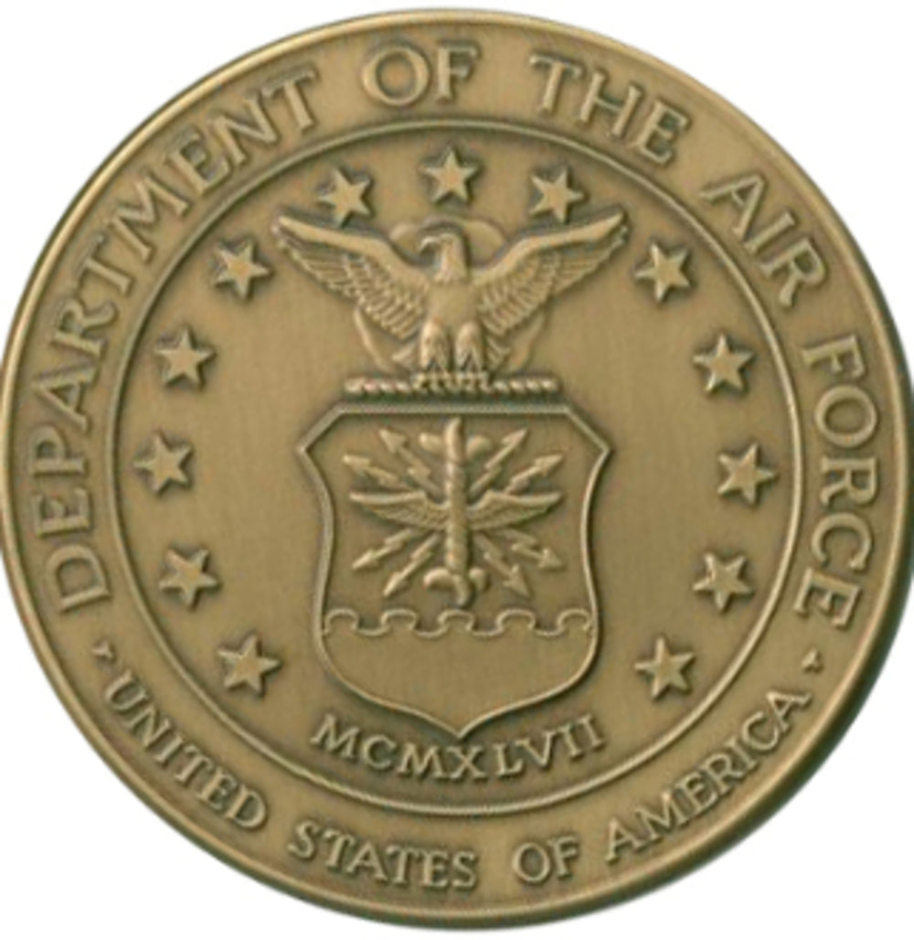Air Force Service Medallion, Brass Air Force Medallion.