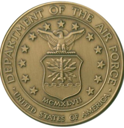 Air Force Service Medallion, Brass Air Force Medallion.