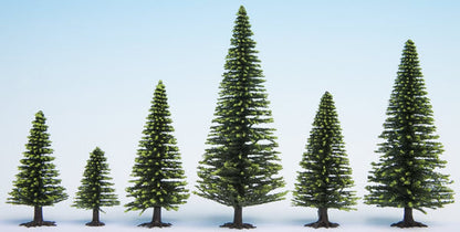 Noch 26827 All Scale Tall Spruce Trees -- 6-5/16 - 7-1/2" 16-19cm Tall pkg(10)