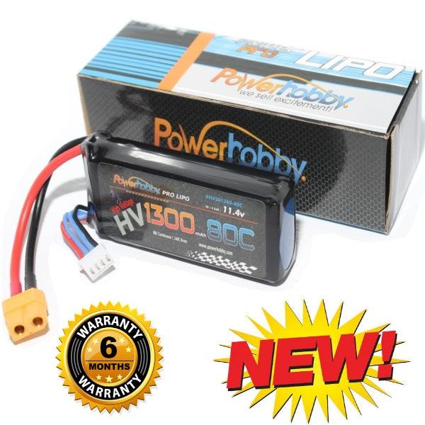 Powerhobby 3S HV 11.4V 1300mAh 80C XT60 Plug : Blade Vortex 250