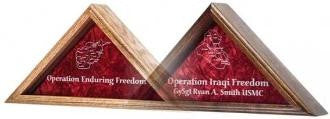 Large Flag Display Case Enduring Freedom Flag Case to display coffin sized flags