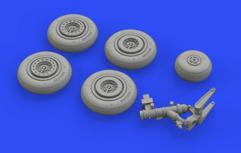 Eduard 672228 1/72 Aircraft- MiG17 Wheels for ARX (Mask & Resin)