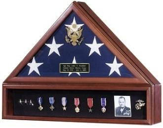 Flag Case for Flag that Cover Casket in Military Funeral, Medal case.