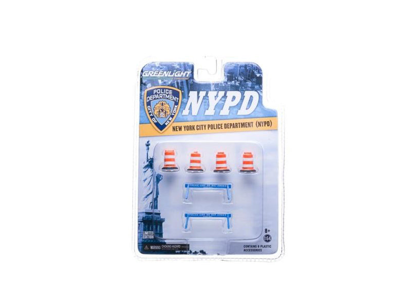 NYPD Accessory Pack 6pc Set Series 1 For 1/64 Model Cars by Greenlight  free shipping USA