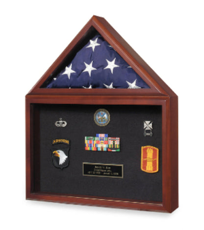 Flag display case - Flag shadow box, flag and medals Case.