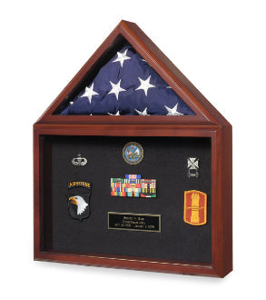 Flag display case - Flag shadow box, flag and medals Case.