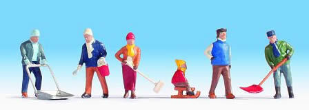 Noch 15928 HO Scale Winter Chores -- pkg(6)