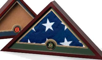 Flag Display Case with Coast Guard Medallion.