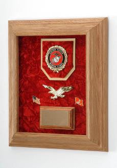 Deluxe Awards Display Case Tribute To Soldiers - Oak