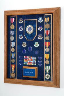 Awards Display Case - Military Embossed Emblem Case