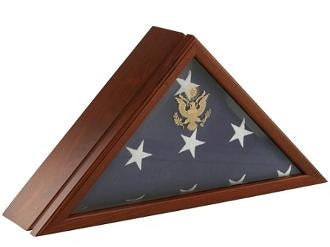 Eternity Flag Case and Urn, Walnut case