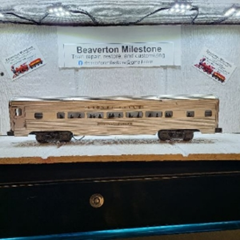 LIONEL SILVER CLOUD PULLMAN CAR, 52-59 VARIATION (A) RIBBED CHANNELS, OR HEX RIVETS