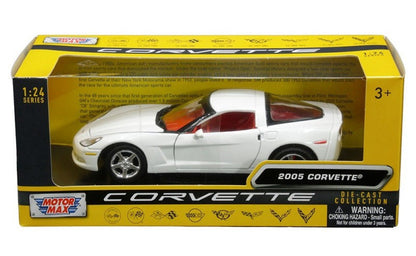 Motormax 73270HC 1/24 2005 Chevrolet Corvette C6, White