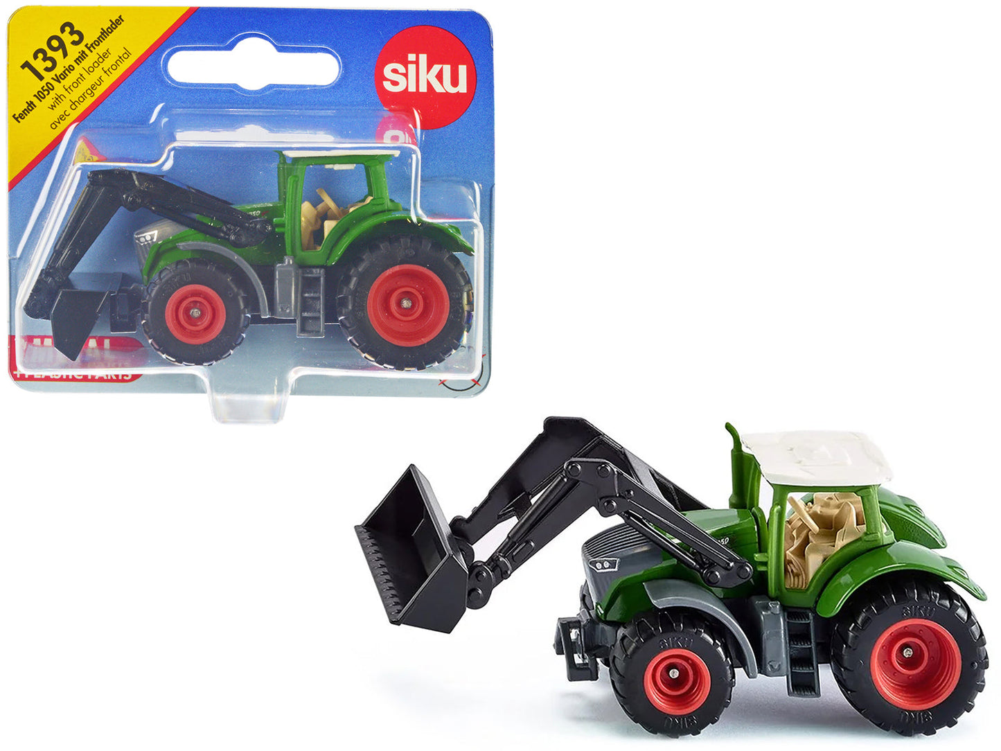 Fendt 1050 Vario Tractor with Front Loader Green with White Top Diecast Model by Siku  free shipping USA