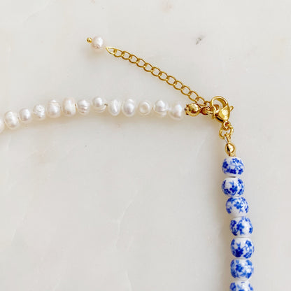So Fresh Pearl And Porcelain Choker Necklace by Ellisonyoung.com