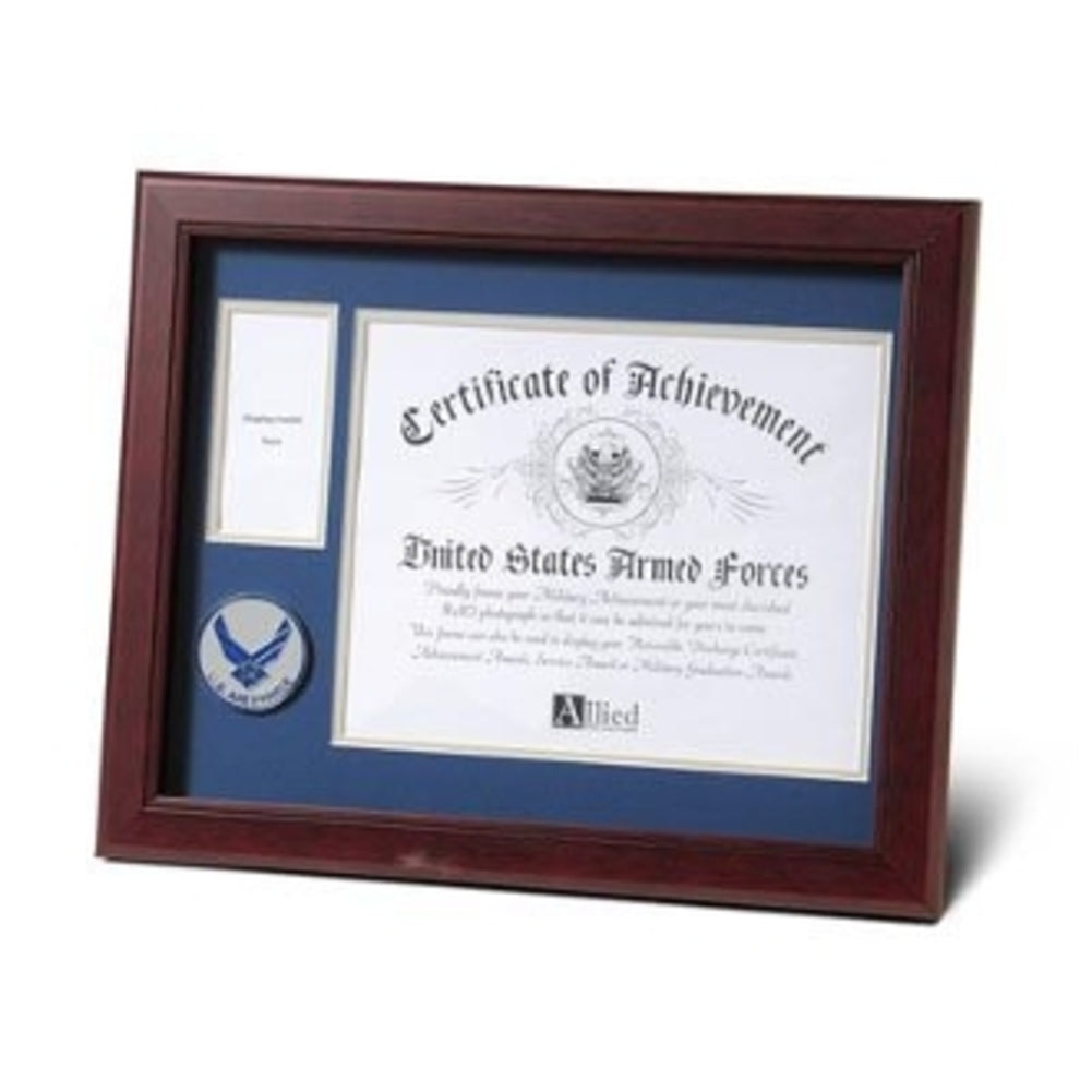 Aim High Air Force Medallion Certificate and Medal frame.