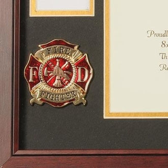 Firefighter Medallion Certificate and Medal Frame.
