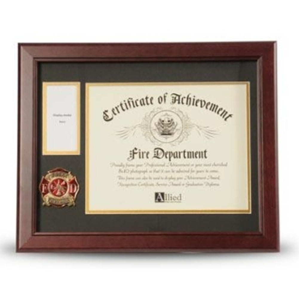 Firefighter Medallion Certificate and Medal Frame.