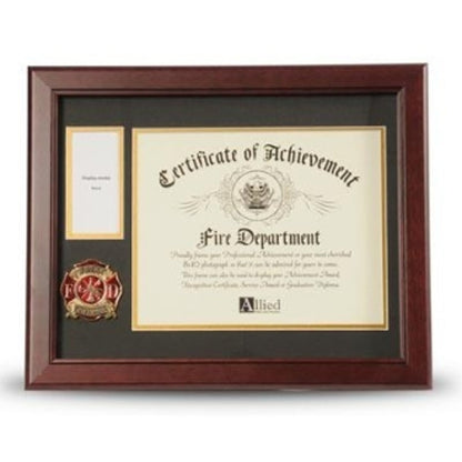 Firefighter Medallion Certificate and Medal Frame.