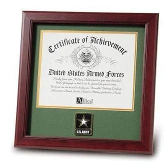 Go Army Medallion Certificate Frame