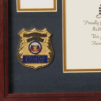 Police Department Medallion Certificate and Medal Frame.