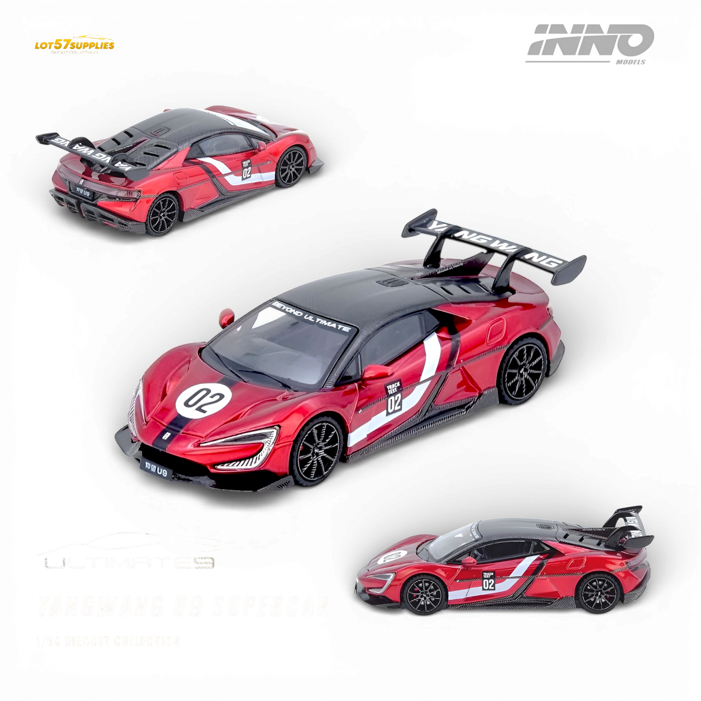 (Pre-Order) INNO64 YANGWANG U9 Nurburgring Test Car 2025 - Fastest EV 1:64