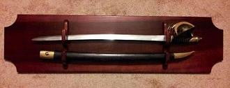 Sword Holder Personalized Laser Engraved Metal Plate